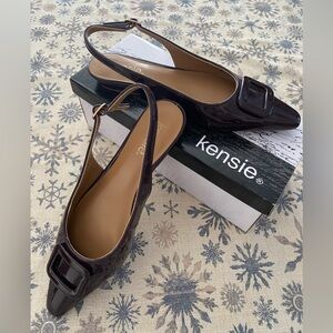 Kensie Women's Dark Brown Slingback Flats